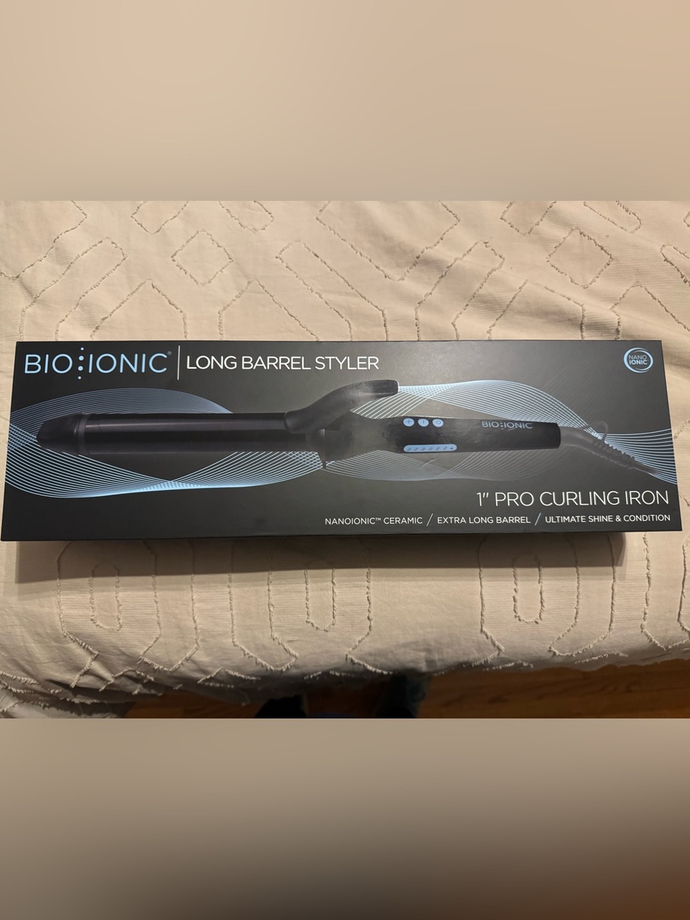 Bio Ionic 1" Pro Curl Long Barrel Styler in Black